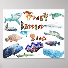 bedreigd Great Barrier Reef, Poster