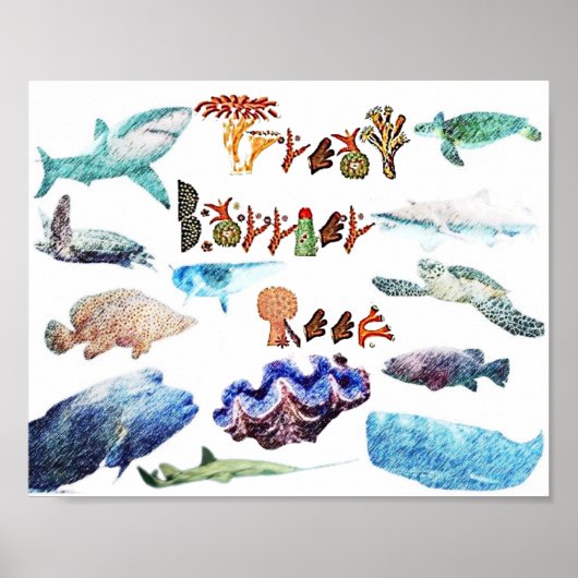 bedreigd Great Barrier Reef, Poster (Voorkant)