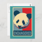 Bedreigd ontwerp van de Panda-Pop Briefkaart (Voorkant / Achterkant)