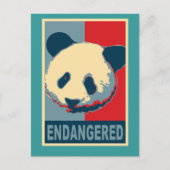 Bedreigd ontwerp van de Panda-Pop Briefkaart (Voorkant)
