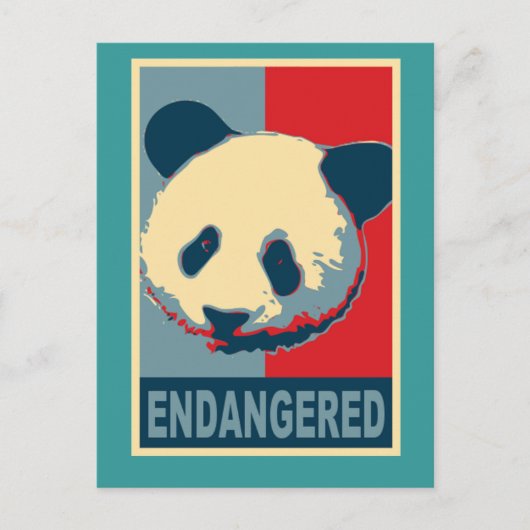 Bedreigd ontwerp van de Panda-Pop Briefkaart (Voorkant)