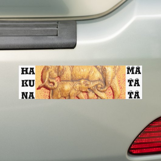 bedreigde Afrikaanse Mara Elephants Bumpersticker (Op auto)