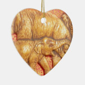 bedreigde Afrikaanse Mara Elephants Keramisch Ornament (Rechts)