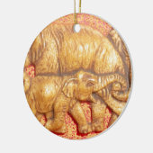 bedreigde Afrikaanse Mara Elephants Keramisch Ornament (Links)