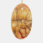 bedreigde Afrikaanse Mara Elephants Keramisch Ornament (Rechts)