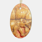 bedreigde Afrikaanse Mara Elephants Keramisch Ornament (Links)