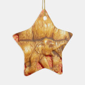 bedreigde Afrikaanse Mara Elephants Keramisch Ornament (Rechts)