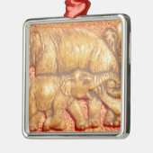 bedreigde Afrikaanse Mara Elephants Metalen Ornament (Links)