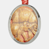 bedreigde Afrikaanse Mara Elephants Metalen Ornament (Links)