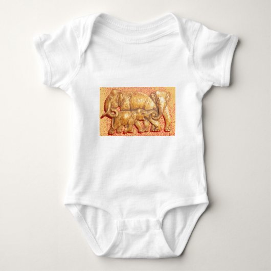 bedreigde Afrikaanse Mara Elephants Romper (Voorkant)