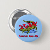Bedreigde Amerikaanse krokodilproducten Ronde Button 5,7 Cm (Voorkant /achterkant)