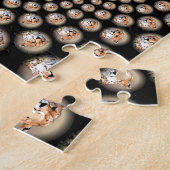 Bedreigde Cheetah Tear Marks Legpuzzel (Zijkant)