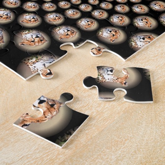 Bedreigde Cheetah Tear Marks Legpuzzel (Zijkant)