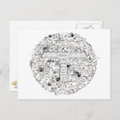 Bedreigde dieren bomen aarde-wervingskunst briefkaart (Voorkant / Achterkant)