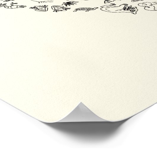 Bedreigde dieren bomen aarde-wervingskunst poster (Hoek)