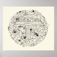 Bedreigde Dieren Bomen Planeet Aarde Tekening Kuns