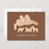 Bedreigde Dieren Briefkaart (Voorkant / Achterkant)