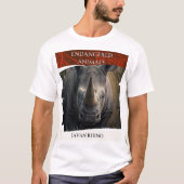 bedreigde dieren - Javan Rhino T-shirt (Voorkant)