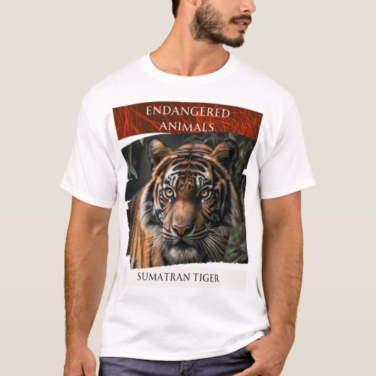 bedreigde dieren - Sumatran Tiger T-shirt (Voorkant)