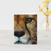 BEDREIGDE DIERSOORT CHEETAH WENSKAART KAART (Gele Bloem)