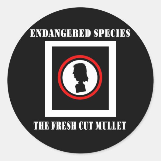 Bedreigde diersoort - de verse gesneden mul ronde sticker (Voorkant)