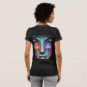 Bedreigde flora: zwart-wit elegantie t-shirt (Achterkant volledig)