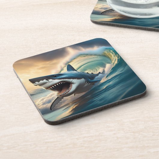 bedreigde haai bier onderzetter (Linkerzijde)