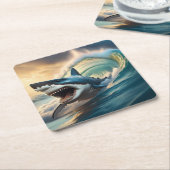 bedreigde haai kartonnen onderzetters (Schuin)