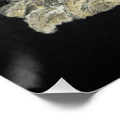 Bedreigde Hand geschilderd Print Snow Leopard post Perfect Poster (Hoek)