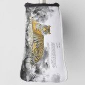 Bedreigde handbeschilderde Bengaalse tijger Golfheadcover (Draai 90)