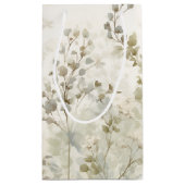 Bedreigde handgeschilderde grote Indische bustard Klein Cadeauzakje (Achterkant)