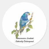 Bedreigde Lorikeet Bird Sticker (Voorkant)