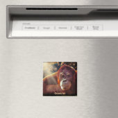 Bedreigde orang-oetan Red Apes Wildlife Art Magnet (Insitu (Vaatwasser))
