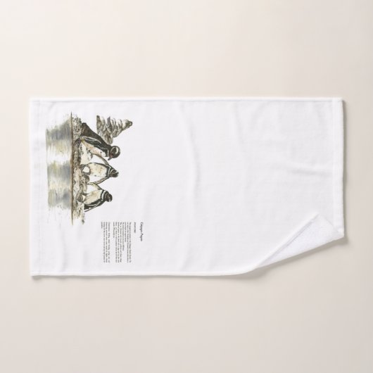 Bedreigde Pinguïns Hand geschilderde Print Handdoe Bad Handdoek (Handdoek)
