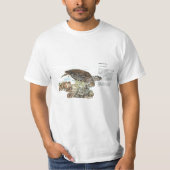 Bedreigde schildpad Hand geschilderd Print T-shirt (Voorkant)