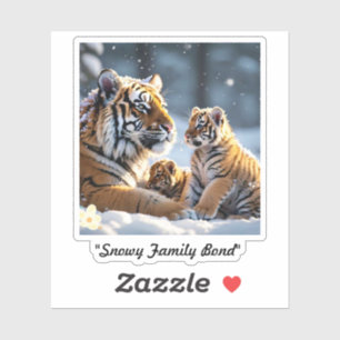 Bedreigde schoonheid in sneeuw sticker