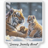 Bedreigde schoonheid in sneeuw sticker (Voorkant)