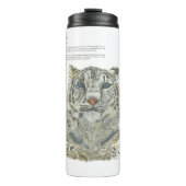 Bedreigde sneeuw Leopard Hand geschilderd Thermosbeker (Voorkant)