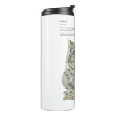 Bedreigde sneeuw Leopard Hand geschilderd Thermosbeker (Gedraaid links)