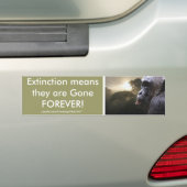 BEDREIGDE SOORTEN Bumpersticker Serie (Op auto)