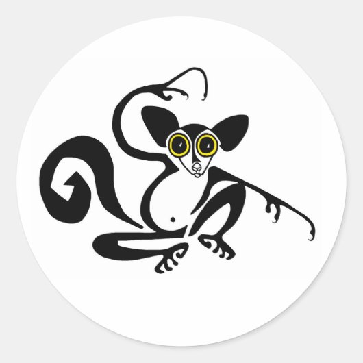 Bedreigde soorten - Cool AYE - AYE - Madagaskar Ronde Sticker (Voorkant)