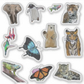 Bedreigde soorten kleuren me wilde vinyl Sticker (Voorkant)