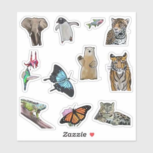 Bedreigde soorten kleuren me wilde vinyl Sticker (Vel)