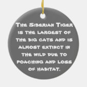 bedreigde soorten Serie Siberische tijger Ornament (Achterkant)