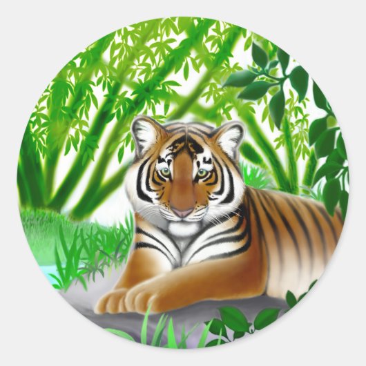 Bedreigde Sumatraanse tijger Sticker (Voorkant)