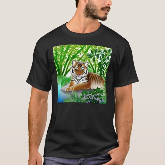 bedreigde Sumatran Tiger Dark T-Shirt (Voorkant)