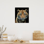 bedreigde tijgerkubus poster (Keuken)