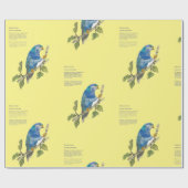 Bedreigde Ultramarijn Loriket aquarellen Cadeaupapier (Vlak)