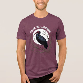 Bedreigde vogels: waldrapp of noordelijke kaalkopi Tri-Blend shirt