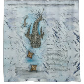 Bedreigde Walvishaai aquarellen Douchegordijn (Voorkant)